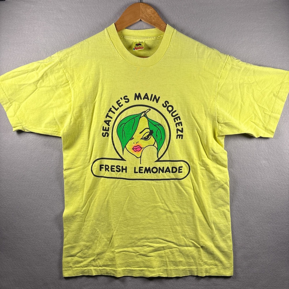 Vintage Lemon Seattles Main Squeeze Large T-Shirt Single Stitch